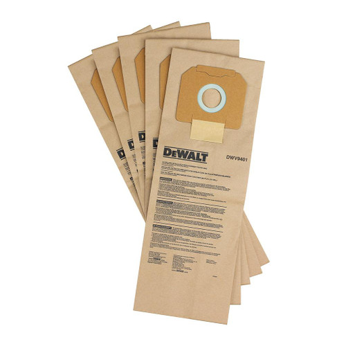DEWALT DeWalt Paper Collection Bag for DWV012 Dust Extractor, 5pk  