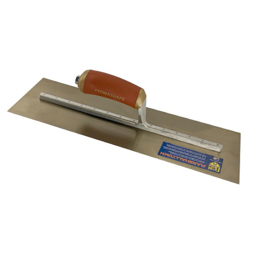MARSHALLTOWN Marshalltown Golden Stainless-Steel Permashape Trowel, 5in x 16in w/ DuraSoft Handle 