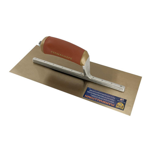 MARSHALLTOWN Marshalltown Golden Stainless-Steel Permashape Trowel, 5in x 12in w/ DuraSoft Handle 