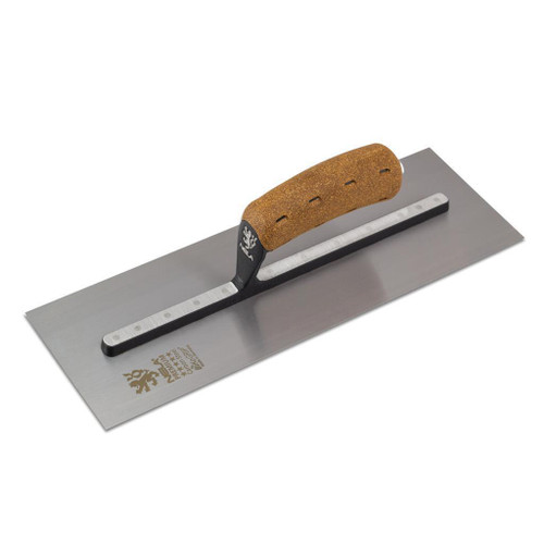  NELA Carbon Steel Smoothing Trowel, 16in x 4-3/4in w/ Cork Handle 