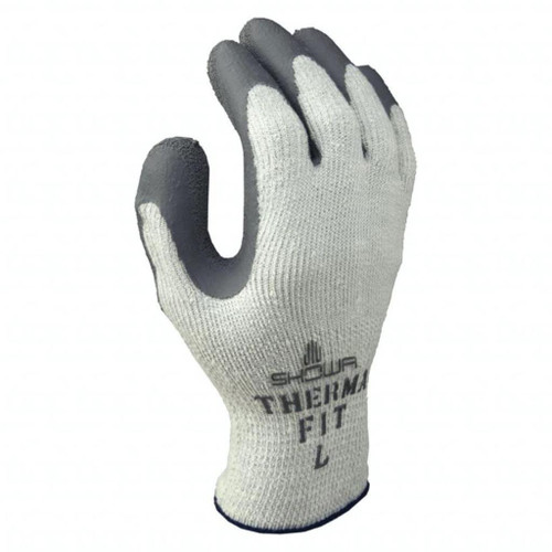 ATLAS GLOVES Atlas ThermaFit Glove w/ Gray Latex Dip Palm, Medium 