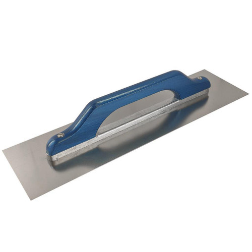 WIND-LOCK Wind-lock HD Stainless-Steel Smoothing Trowel, 5in x 19in w/ Wood Handle 