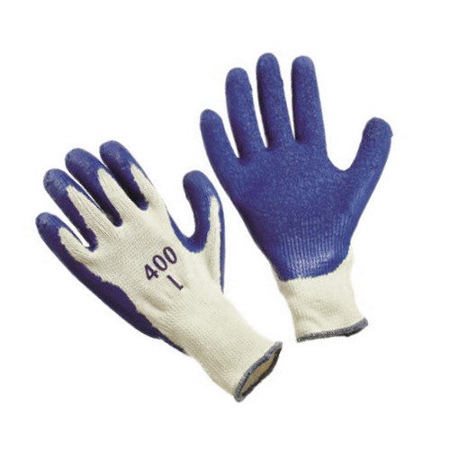 Seattle Glove 400 Blue Latex Palm Gloves, Large