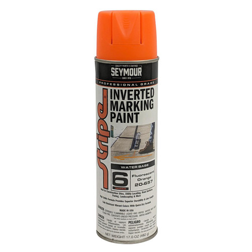 SEYMOUR OF SYCAMORE Seymour Orange Fluorescent Upside Down Paint, 20oz Water Based 