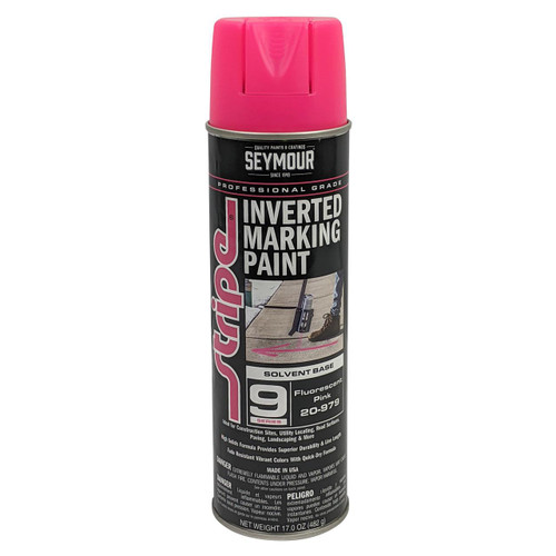 SEYMOUR OF SYCAMORE Seymour Pink Fluorescent Upside Down Paint, 20oz Solvent Based 