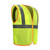 2W International High Visibility Safety Vest, Lime, Class 2, Large