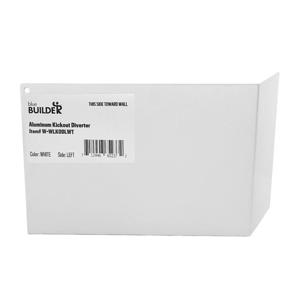 BLUE BUILDER Blue Builder Aluminum Kickout Diverters, Coated White, Left 