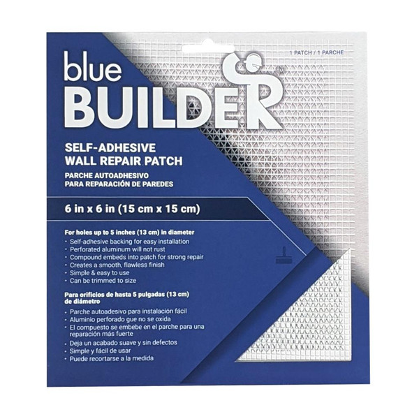 BLUE BUILDER Blue Builder Drywall Repair Patch, 6in x 6in, 10 Patches 