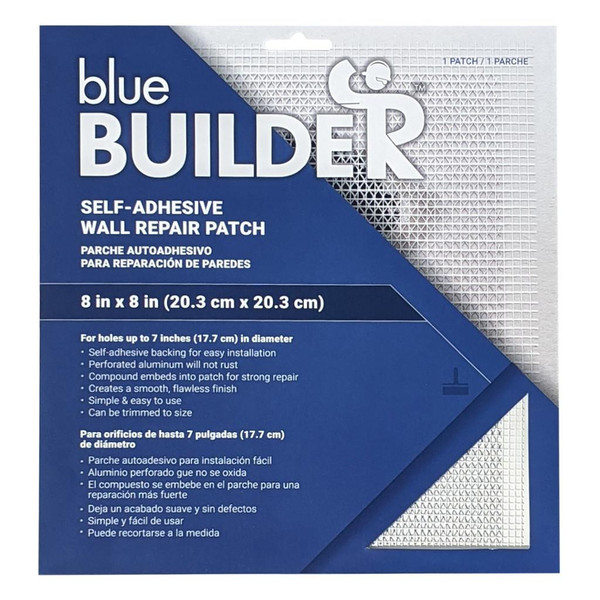 BLUE BUILDER Blue Builder Drywall Repair Patch, 8in x 8in, 10 Patches 