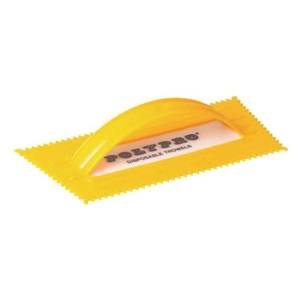 MARSHALLTOWN Marshalltown V-Notch Yellow Plastic Disposable Trowel, 1/4in 