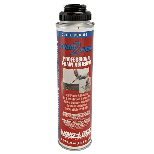 WIND-LOCK Wind-lock Foam2Foam Adhesive & Sealant Gun Foam, 24oz Can 