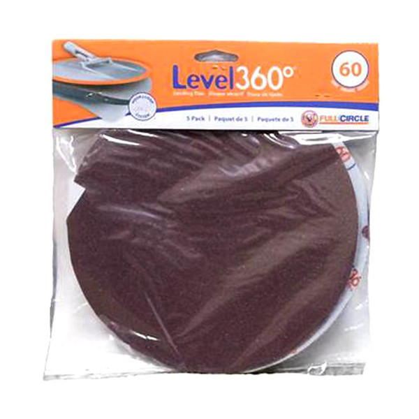 FULL CIRCLE Full Circle Radius 360 Sanding Discs, 8-3/4in, 300 Grit, 5pks of 5 Discs 