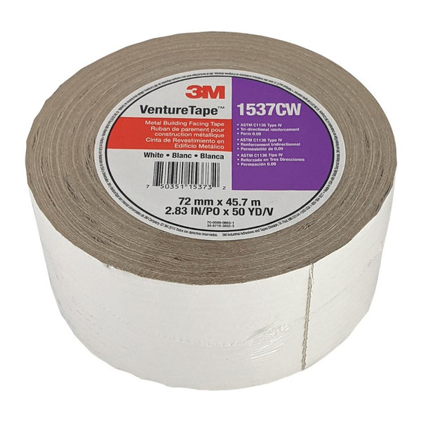 VENTURE TAPE Venture Tape Metal Building Facing Tape 1537CW, 3in x 50yd 