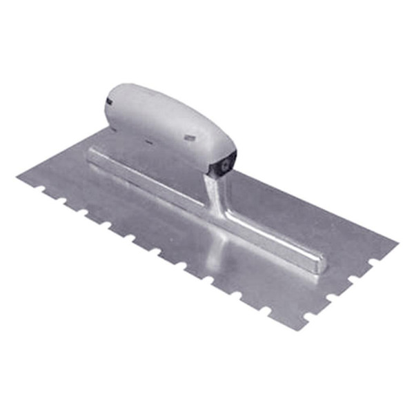 WIND-LOCK Wind-lock Round-Notched Trowel, Stainless-Steel, 3/8in x 1/4in x 1-1/2in w/ Comfort Soft Handle 