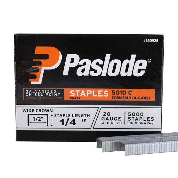PASLODE Paslode 20-ga Staples, 1/2in x 1/4in Long, 5000/pk 
