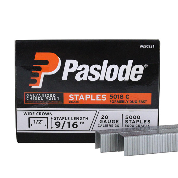 PASLODE Paslode 20-ga Staples, 1/2in x 9/16in Long, 5000/pk 