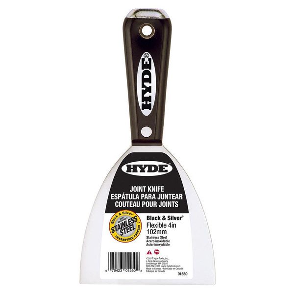 HYDE TOOLS Hyde Black & Silver Stainless-Steel Hammerhead Flex Joint Knife, 4in 