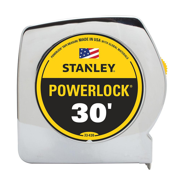 STANLEY Stanley Power Lock Tape Measure, 30ft x 1in 