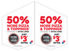 50% More Pizza Shopfront Flags