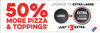 50% More Pizza Banner