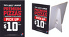 $10 Pizzas Pick Up Counter Cards