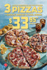 3 Pizzas Plus Combo Electrostatic Window Posters