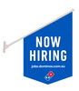 Now Hiring (Blue) Shopfront Flags