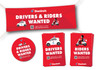 Drivers & Riders Wanted Red Promo Pack