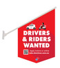 Drivers & Riders Wanted Red Shopfront Flags