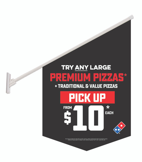 $10 Pizzas Pick Up Shopfront Flags