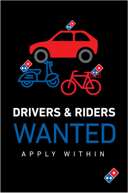 Drivers & Riders Wanted (Blk) A-Frame Insert