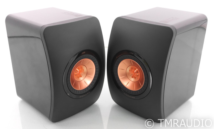 KEF LS50 Bookshelf Speakers; Carbon Black Pair; LS-50