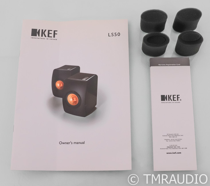 KEF LS50 Bookshelf Speakers; Carbon Black Pair; LS-50