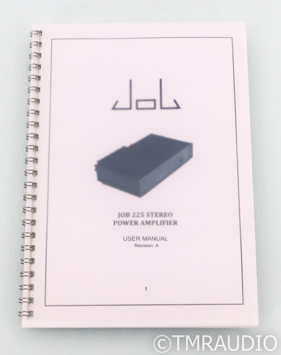 Job 225 Stereo Power Amplifier; Silver