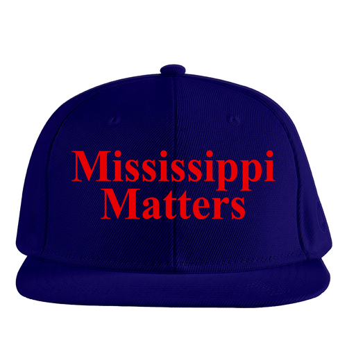 Mississippi Matters - Red (Navy Blue Baseball Cap)
