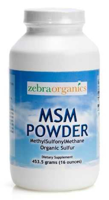 MSM Powder-Flake, 16 oz, Zebra Organics