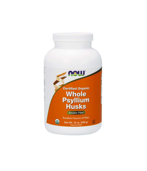 Whole Psyllium Husks Whole, Organic, 12 oz - NOW Foods