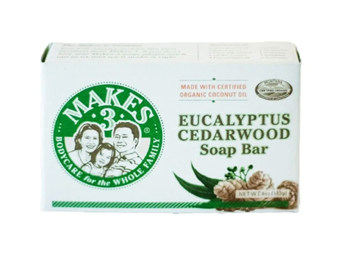 Soap Bar, Eucalyptus Cedarwood, 4 oz - Makes 3 Organics
