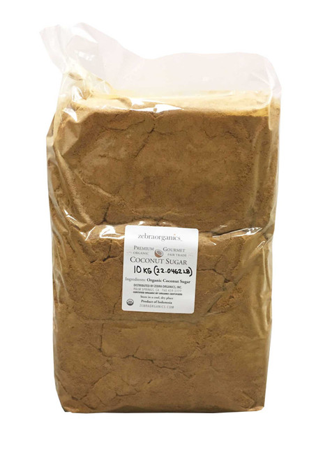 Coconut Sugar, Organic, 10 kg (22.0462 LB) - Zebra Organics