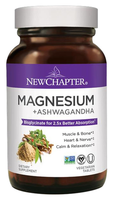 Magnesium + Ashwagandha, 30 vcaps - New Chapter