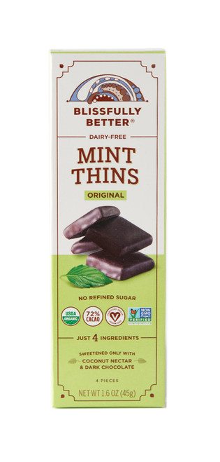 Chocolate Mint Thins, Original, Organic 1.6 oz (45 g) - Blissfully Better