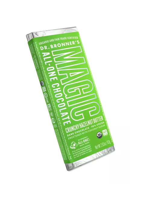 Crunchy Hazelnut Butter, Magic All-One Chocolate, 2.93 oz - Dr. Bronner's
