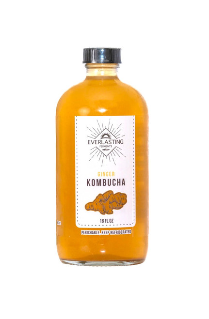 Kombucha, Ginger, 16 fl oz - Everlasting Ferments