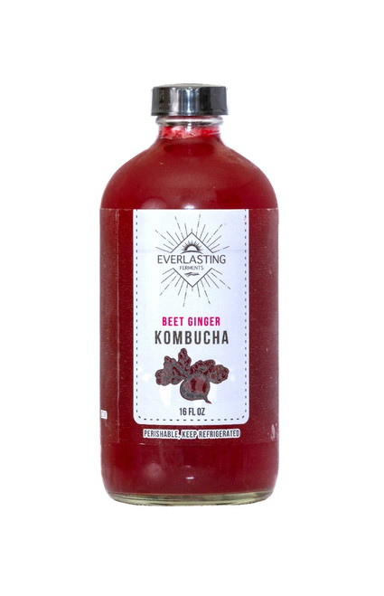 Kombucha, Beet Ginger, 16 fl oz - Everlasting Ferments