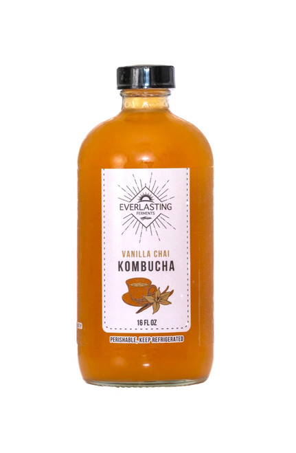 Kombucha, Vanilla Chai, 16 fl oz - Everlasting Ferments