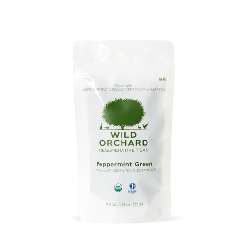 Tea, Loose Leaf, Peppermint Green, 35 g - Wild Orchard