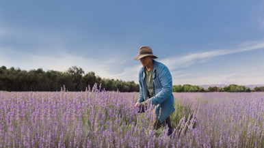 The lavender fields at the lavender festival