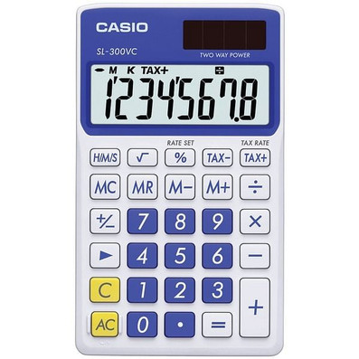 CASIO SL300VCBESIH Solar Wallet Calculator with 8-Digit Display (Blue) R810-CIOSLVCBESIH
