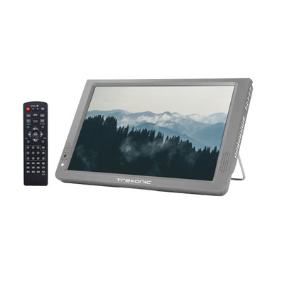 Trexonic Portable Rechargeable 14 Inch LED TV with HDMI, SD/MMC, USB, VGA, AV In/Out and Built-in D D970-TRX-14D-GRAY