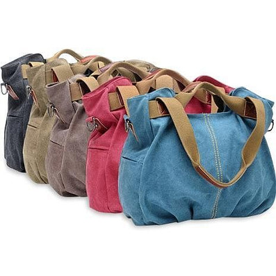 Color: Blueberry Crush - ARM CANDY Handy Natural Canvas Handbag K290-4065428805